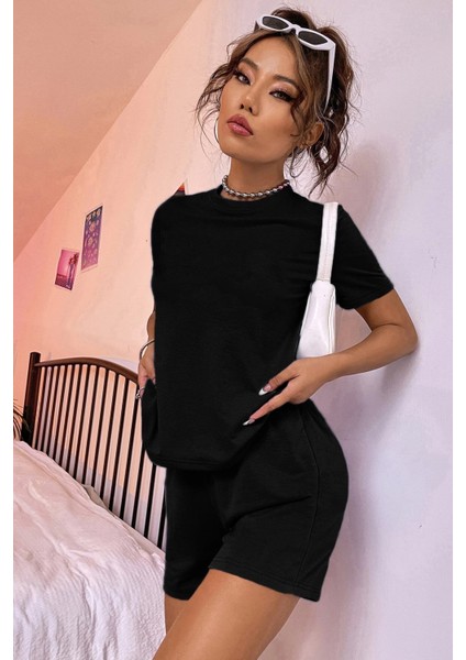 Only Trendwear Unisex Pamuklu Penye Şort Takım
