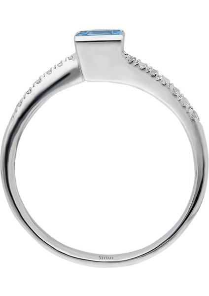 Pırlanta ve Prenses Kesim Mavi Topaz Taşlı Yüzük 0423R0181 modelleri
