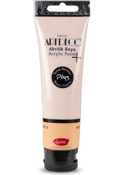 Plus Akrilik Boya 100ML Tüp Toz Pembe 433