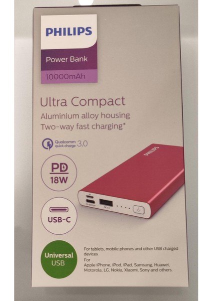 DLP6733 Pd 18W 10.000 Mah Qc 3.0 Hızlı Şarj Powerbank