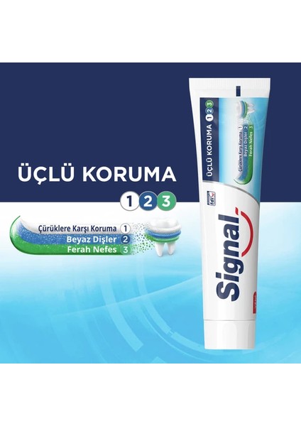 Üçlü Koruma Diş Macunu 120 ml Ekonomik Paket x 3 Adet