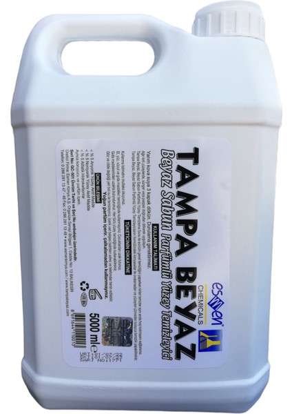 Yüzey Temizleyici Beyaz Sabun Kokulu 5 Litre TMMPN0000001656