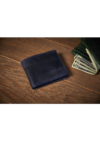 Hakiki Deriden El Yapımı Lacivert Erkek Cüzdanı | Kişiye Özel Gravür Seçeneği fiyatları