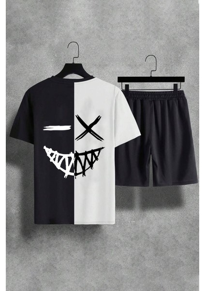 Only Trendwear Cartoon Face Baskı Şort Takım