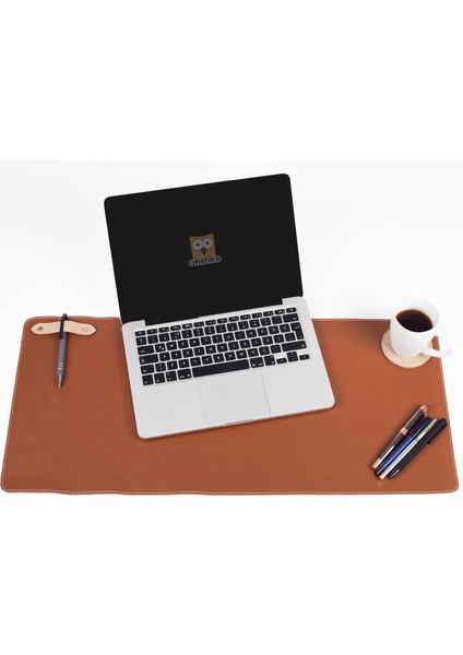 Deri Masa Pedi Ofis ve Ev Masa Matı - Laptop Sümeni ve Geniş Mouse Altlığı Masa Sümen Takımı