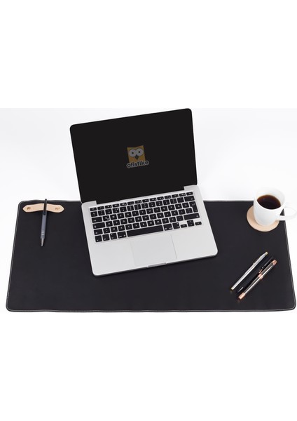 Deri Masa Pedi Ofis ve Ev Masa Matı - Laptop Sümeni ve Geniş Mouse Altlığı Masa Sümen Takımı