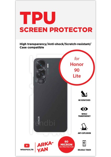 Honor 90 Lite Tpu Arka Yan Koruyucu Film