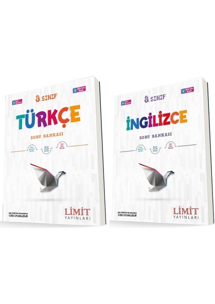 Limit Yayınları 8. Sınıf Türkçe - Ingilizce Soru Seti 2 Kitap