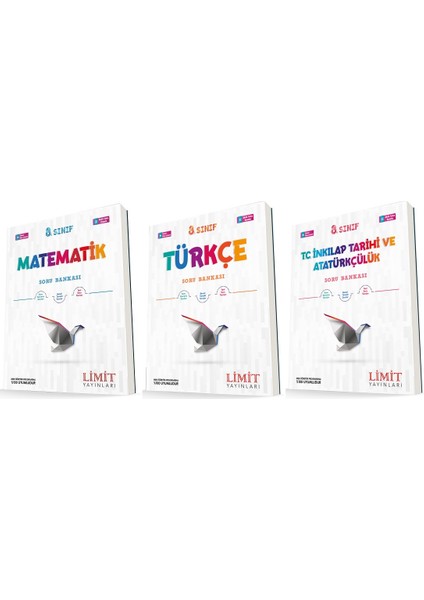8. Sınıf Matematik - Türkçe - Inkılap Soru Seti 3 Kitap