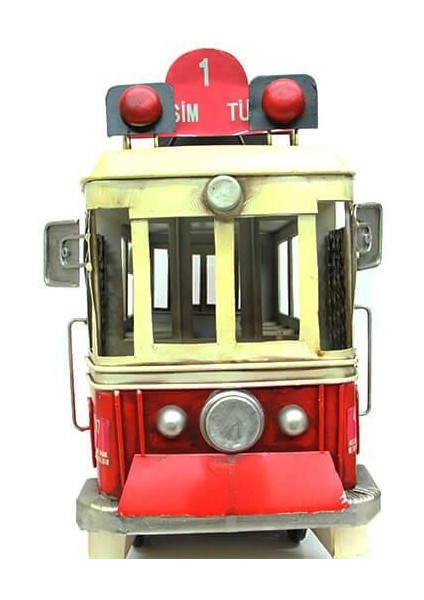 Metal Taksim Tramvay Büyük Biblo Dekoratif Hediyelik