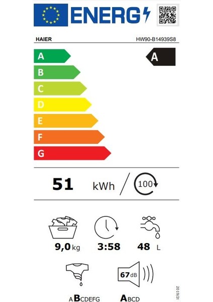 HW90-B14939S8-S 9 kg 1400 Devir Çamaşır Makinesi