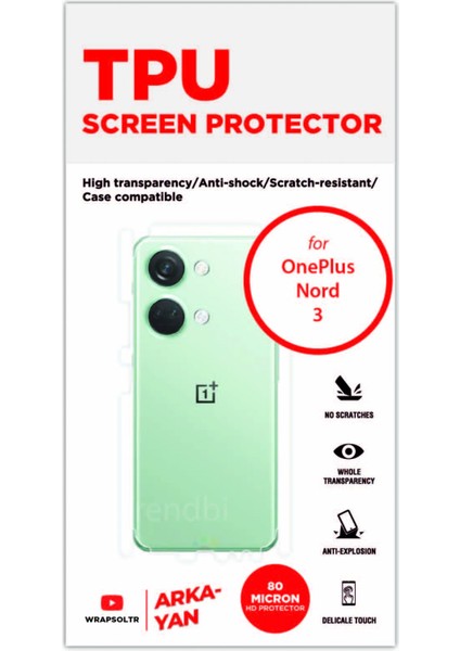 Oneplus Nord N30 Tpu Arka Yan Koruyucu Film