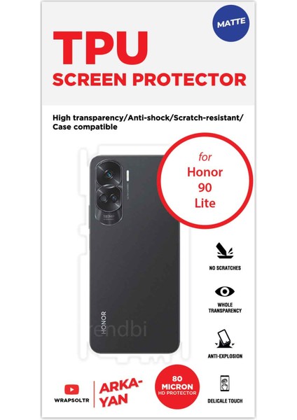 Honor 90 Lite Tpu Mat Arka Yan Koruyucu Film fiyatları