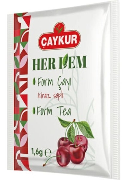 Herdem Yeşil Çay ve Form Bitki Çayı Süzen Poşet Çay 1,6 gr * 100 Adet