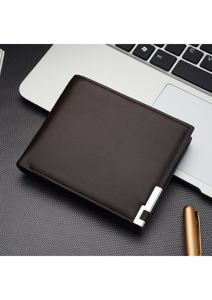 Erkek Demir Kenar Kompakt Cüzdan (Yurt Dışından)