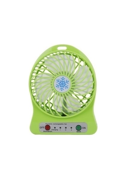 Usb Masaüstü Fan Taşınabilir Şarj Edilebilir Led Yurt Mini Hediye Fan (Yurt Dışından)