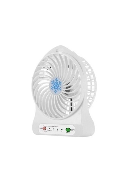 Usb Masaüstü Fan Taşınabilir Şarj Edilebilir Led Yurt Mini Hediye Fan (Yurt Dışından)