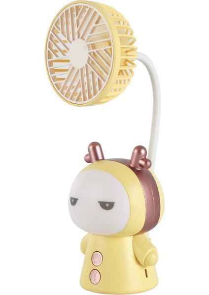 Usb Fan Şarj Edilebilir El Küçük Fan Masaüstü Taşınabilir Işık Dilsiz Elektrikli Fan (Yurt Dışından)