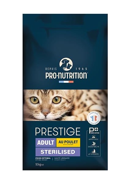 Prestige Adult Sterilised Yetişkin Kısırlaştırılmış Tavuklu Kedi Maması 10KG