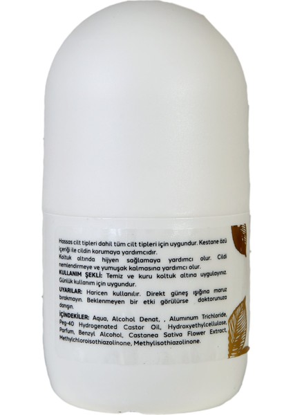 Kadınlara Özel Coğrafi İşaretli Kestane Özlü ve Termal Sulu Roll-On - 50 ml