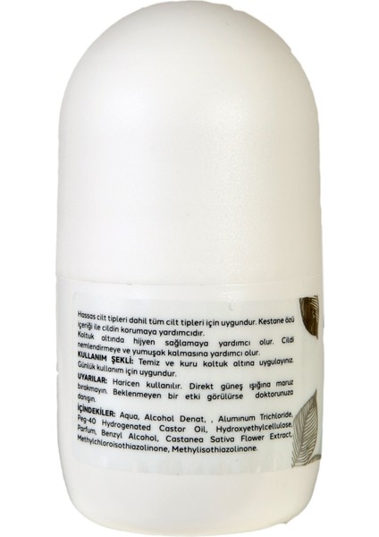 Kadınlara Özel Coğrafi İşaretli Kestane Özlü ve Termal Sulu Roll-On - 50 ml