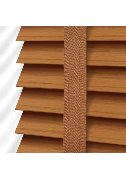 Wooden Blinds %100 Doğal Ahşap Jaluzi Perde 50mm, Alüminyum Kasalı Yüksek Kaliteli - Kurdelalı fırsatları