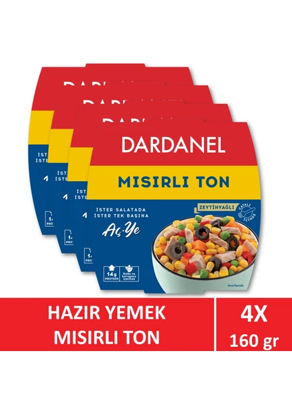 Aç Ye Mısırlı Ton Balığı 4 x 160 gr