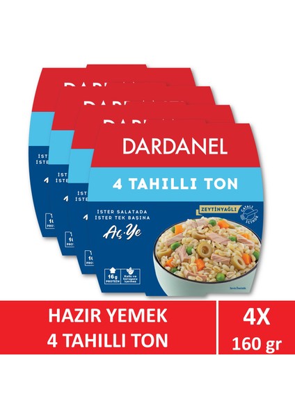 Aç Ye Dört Tahıllı Ton Balığı 4 x 160 gr