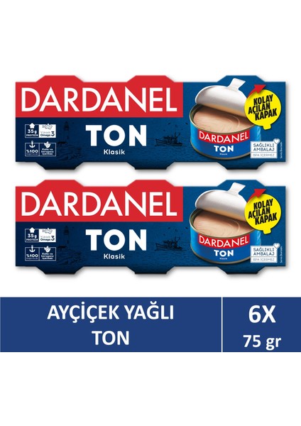 Ayçiçek Yağlı Ton Balığı 3x75 gr x 2 Adet