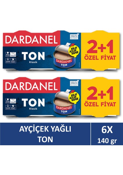 Ayçiçek Yağlı Ton Balığı 3x140 gr x 2 PAKET