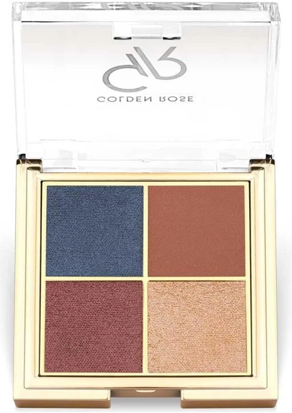 Golden Rose Quattro Eyeshadow Palette No: 03 Blue Charm - Far Paleti - 8691190516215