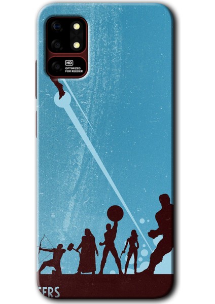 Reeder S19 Max Kılıf Hd Desen Baskılı Arka Kapak - Avengers Team