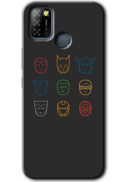 Infinix Smart 5 Kılıf Hd Desen Baskılı Arka Kapak - Avengers Minimalism
