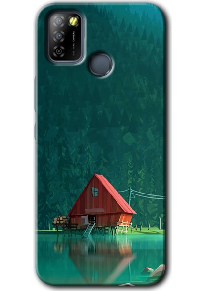 Infinix Smart 5 Kılıf Hd Desen Baskılı Arka Kapak - House In Woods