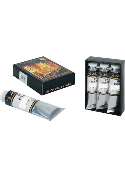 Yağlı Boya 50 ml Titanium White   3'lü Paket