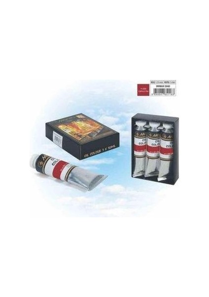 Yağlı Boya Cadmium  50 ml Red E1384 328   3'lü Paket