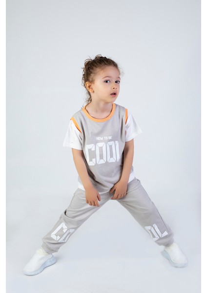 Harika Kids Erkek Çocuk Cool Baskılı  Alt Üst Basic Takım 2-5 Yaş