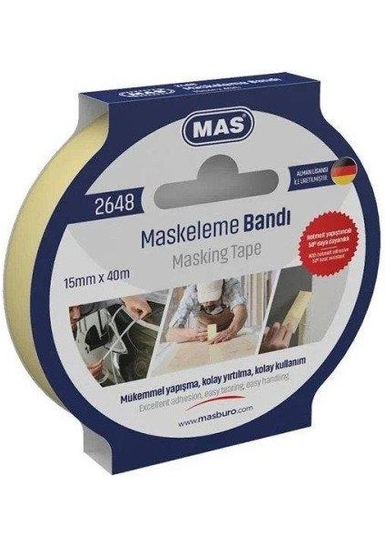 Mas Krepe (Maskeleme) Bantı 15 mm x 40 M 2648 / Mas