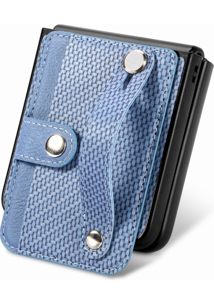 Samsung Galaxy Z Flip5 Mavi Için Bileklik Cüzdan Geri Telefon Kasası (Yurt Dışından) modelleri