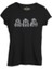 Three Monkeys Realistic Siyah Kadın Tshirt 1