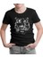 Tiger With An Eye Patch Realistic Siyah Çocuk Tshirt 1
