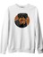 Rottweiler Dog With Circular Background Beyaz Erkek Kalın Sweatshirt 1