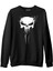 Punisher Skull Invisible Siyah Erkek Kalın Sweatshirt 1