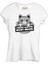 A Cat In A Coffee Cup Beyaz Kadın Tshirt 1