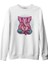 A Pink Elephant Meditating In A Yoga Pose Beyaz Erkek Kalın Sweatshirt 1