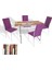 Japon Werzalit - Gözde Mutfak Masa Takımı - (Redwood - Taytüyü Mor) 1