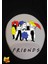 Friends Karakterler Şemsiye Temalı Baskılı Özel Tasarım Oval Bilek Destekli Kaydırmaz Mousepad 1