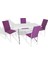Japon Werzalit - Gözde Mutfak Masa Takımı - (Beyaz - Taytüyü Mor) 1