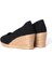 Siyah Keten Espadril Dolgu Topuk 3