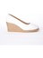 Beyaz Keten Espadril Dolgu Topuk 1
